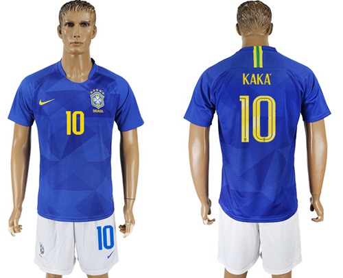 Brazil #10 Kaka Away Soccer Country Jersey - Click Image to Close